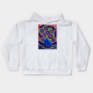 Purple flowers Kids Hoodie